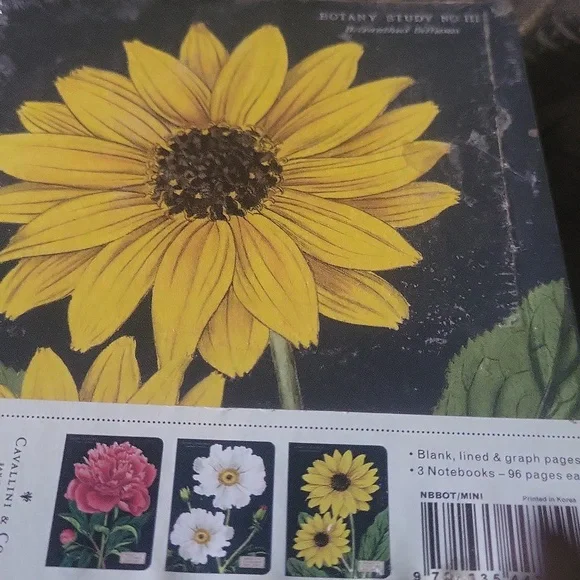 Cavellini Duo  three sealed notebooks flowers 💐  Sealed Designer  Pen Included - Picture 2 of 4